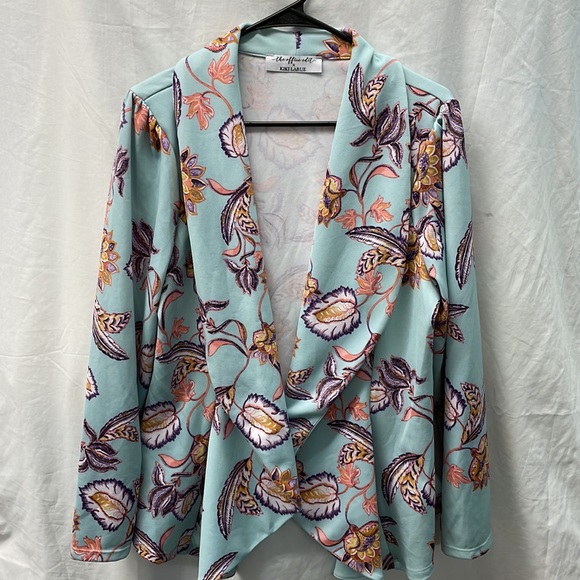 The office edit open front asymmetrical shawl ladies sz xl - Picture 2 of 4